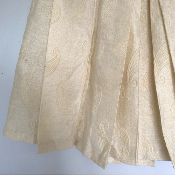 CLUB MONACO WHITE PAISLEY WOOL SKIRT Y2K - Picture 2 of 8